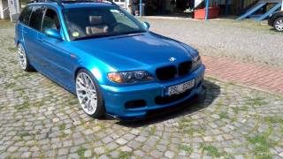 BMW e46 330D quot176kWquot Touring Mpaket II Wrap Avery Dennison Gloss metallicBright Blue [upl. by Servetnick]