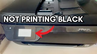 HP Printer Black ink not printing  SOLVED [upl. by Eskill384]