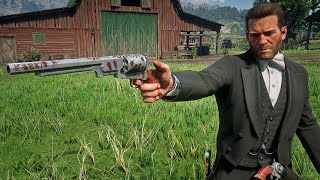 Lowrys Revolver in Story Mode Moments and Where to Get it with Red Dead Offline Mod  RDR2 [upl. by Ellary]