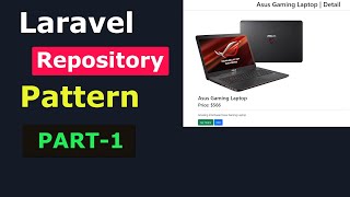 Laravel 8 Repository Pattern CRUD Part1  Product Module  For Beginners🔥 [upl. by Nooj]