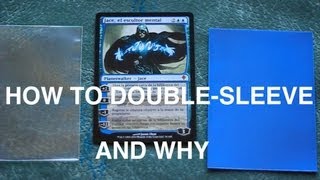 How To DoubleSleeve Your Magic The Gathering Cards AND WHY MTG [upl. by Ibbed]