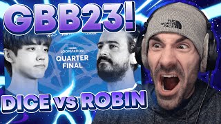 Reacting to DICE 🇰🇷 vs ROBIN 🇫🇷  GBB 2023 WORLD LEAGUE  BOSS LOOPSTATION CHAMPIONSHIP  14 FINAL [upl. by Farrand]