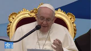 Discurso del Papa Francisco en el encuentro con los jóvenes en Atenas [upl. by Lemart]