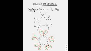 Electron dot Structure of cyclopentane  Class 10th chemistry [upl. by Buell627]