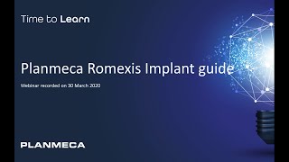 Webinar Romexis 6  3D Implant Guide [upl. by Euqor]