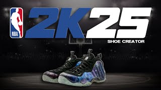 NBA 2K25 Shoe Creator  How to make Nike Air Foamposite One Galaxy [upl. by Aba]