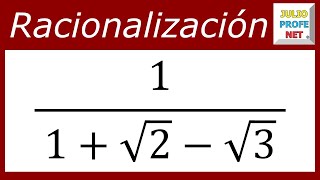 RACIONALIZACIÓN CON TRES TÉRMINOS EN EL DENOMINADOR [upl. by Cesar]