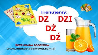 Roześmiana Logopedia  głoski quotDZquot quotDŹquot quotDŻquot oraz quotDZIquot Ćwiczenia logopedyczne dla dzieci [upl. by Kassaraba757]