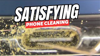 Satisfying phone cleaning under the microscope [upl. by Ko]