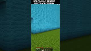 Bro Finally Bought Minecraft Premium minecraft shorts minecraftshorts [upl. by Sheehan202]