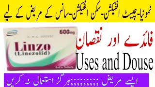 Linzo 600 mg tablet Linezolid tablets IP 600 mg in HindiUrdupowerful antibioticuses and douse [upl. by Eradis839]