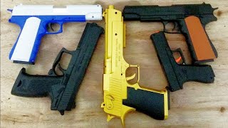 Pistol mainan desert eaglehk usp glock 19 colt 1911 shell ejection water gelltoy guns [upl. by Oigufer633]