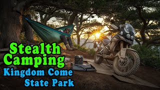 Stealth Camping in Kingdom Come State Park on a Motorcycle [upl. by Fulton167]