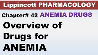 Chp42 Pharma Lippencott  Overview to Drugs used for ANEMIA  Pharmacology  Dr Asif Lectures [upl. by Nilrah145]