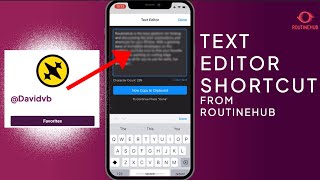 Exploring Edit Text A Shortcut for Seamless Text Editing on Routinehub [upl. by Amin]