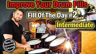 Improve Your Drum Fills  Drum Fill Of The Day 2  Intermediate Level [upl. by Pyotr]