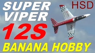 HSD  Banana Hobby SUPER VIPER 12s UNCUT Flight Demo By RCINFORMER [upl. by Leonanie]