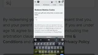 Roblox redeem codes [upl. by Lory]