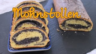 MOHNSTOLLEN REZEPT  Polnischer MAKOWIEC Weihnachtsstollen  Mohnkuchen Adventskalender 18 [upl. by Epotimet]