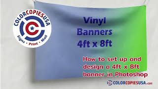 Step by step to create and design a 4x8ft banner in photoshop [upl. by Kym]