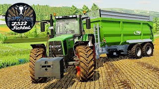 LS22 Fichtal 133  Hafer Abgeerntet  Jetzt das Stroh Pressen  FARMING SIMULATOR 22 [upl. by Nazay268]