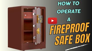 How to operate a Fireproof Safe box  skywave [upl. by Monroy]