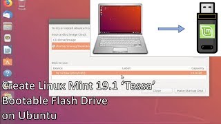 Create Linux Mint Bootable Flash Drive on Ubuntu [upl. by Laughry]