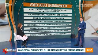 Manovra sbloccati gli ultimi quattro emendamenti  UnoMattina 19122023 [upl. by Ayouqat776]