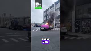 Witness the Future 🔥 A Burning Car All CGI Powered by Unreal Engine 5 shorts [upl. by Krawczyk]