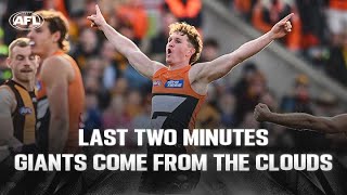 Last Two Minutes GWS Giants v Hawthorn  Round 21 2024  AFL [upl. by Sucul]