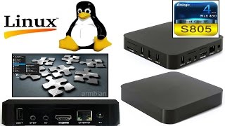 MXQ TV BOX S805 ARMBIAN LINUX DISTRO [upl. by Annayr]