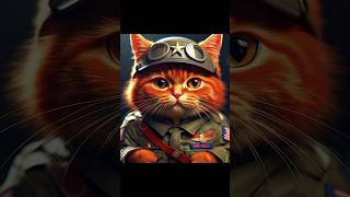 Red cat Air force cat cute love catlover musiccat cuteanimal catmusic cutecat kittenmusic [upl. by Dido]