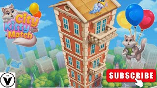 City Kitty Match Gameplay AndroidiOS [upl. by Auqinet]