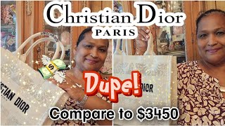 UNBOXING THE MOST BEAUTIFUL CHRISTIAN DIOR REPLICA BAGMEDIUM TOTE BAG FT PURETREE [upl. by Hendren]