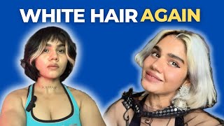 Black to white hair 😳  Bleaching  hair transformation  pratibhashaalii [upl. by Ayatnwahs]