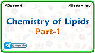 Chapter 6  Lipids  Chemistry Of Lipids Part 1  Hindi [upl. by Eduj289]