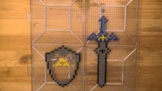 PERLER BEAD Hylian Shield amp Master Sword Zelda Link Giveaway 39 [upl. by Taam]