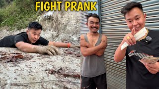 FIGHT PARYO PRANK ON MANAGER🤣  DASHAIN KO BONUS DEYE SAPAI LAI😍  rajkumarthapamagar32 [upl. by Charters]