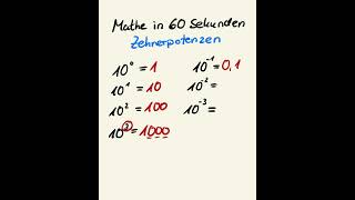 Zehnerpotenzen Exponenten und Potenzen einfach erklärt mathe mathetipps [upl. by Anneres909]