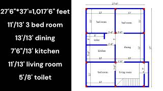 3 bed room house design plan [upl. by Nemaj]