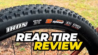 Maxxis Ikon Tire Review as a Rear Tire for XC Cross Country RidingRacing MTB FAST Rolling  Grippy [upl. by Lirrad]