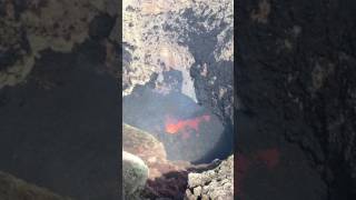 Lava exploding out of Villarrica volcano crater [upl. by Niamert172]