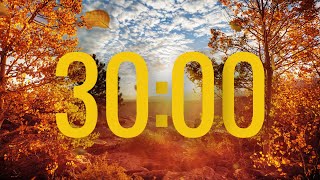 30 Minute Fall Timer with Music for Classroom 🍁 [upl. by Shishko]