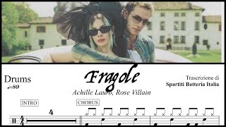 Fragole  Achille Lauro Rose Villain drumless  spartito PDF [upl. by Ecinaej]