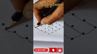 Easy Rangoli Designs 51 rangolikolamsimpleshortstrending1000subscriber1millionyt shortsart [upl. by Obaza]