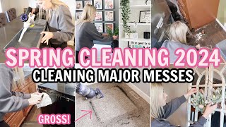 SPRING CLEAN WITH ME 2024  MESSY HOUSE CLEANING MOTIVATION  EXTREME DEEP CLEAN WITH ME [upl. by Eniamaj]