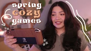 🌸 10 COZY Switch Games with Relaxing Spring Vibes  play these new releases  cozy musthaves [upl. by Franz]