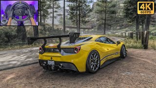 Ferrari 488 Challenge evo  Forza Horizon 5  Steering Wheel Gameplay 4K [upl. by Nanyt]