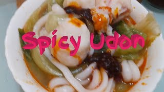 UDON SOUP WITH BALLS  SATAY  CHILI SAUCE [upl. by Notlew]