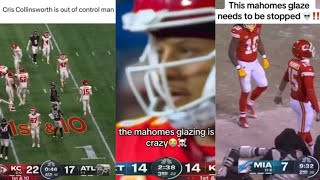 Chris Collinsworth and Tony Romo quotGlazingquot Patrick Mahomes Tik Tok Compilation [upl. by Keraj]